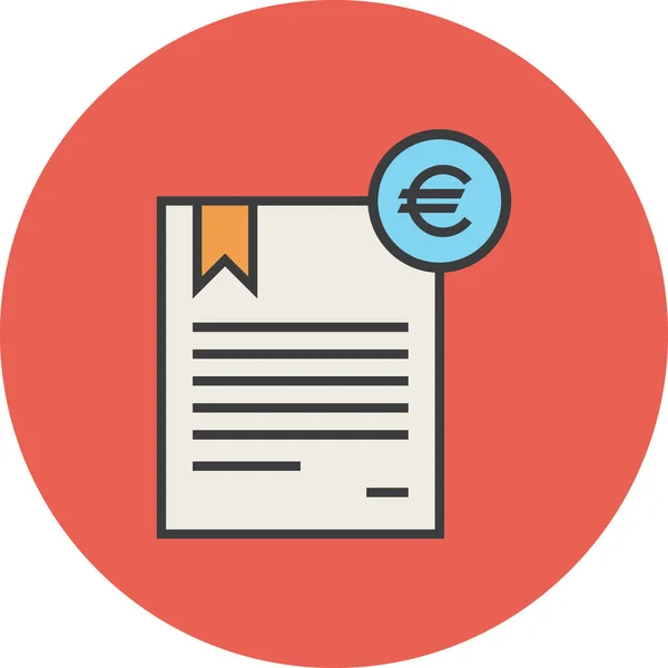 Icône Certificat Entreprise Bancaire Dans Style Filledoutline — Image vectorielle