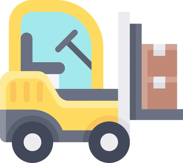 Vehículo Transporte Carretilla Elevadora Icono — Vector de stock