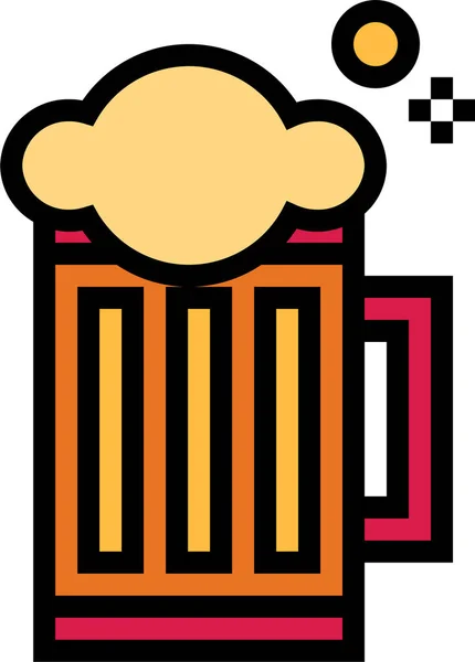 Beer Beverage Drinks Icon Filledoutline Style — Stock Vector