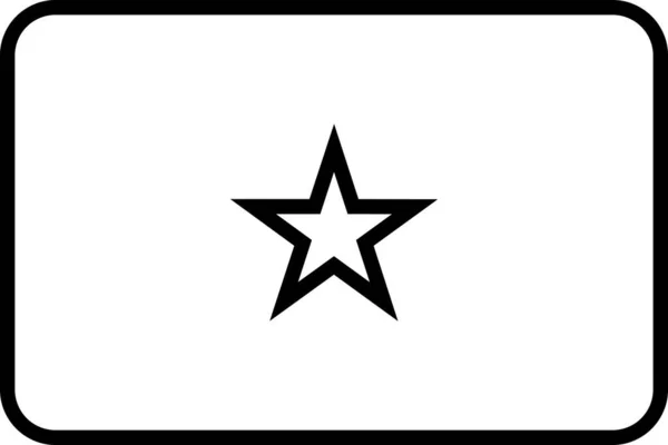Ícone Bandeira País Africano Estilo Esboço —  Vetores de Stock