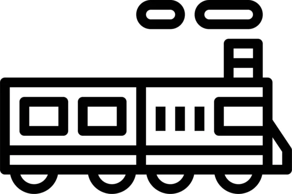 Icono Del Tren Del Metro Ferroviario Estilo Esquema — Vector de stock