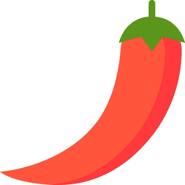 Chili Pepper Food Healthy Icon Flat Style — Stock Vector