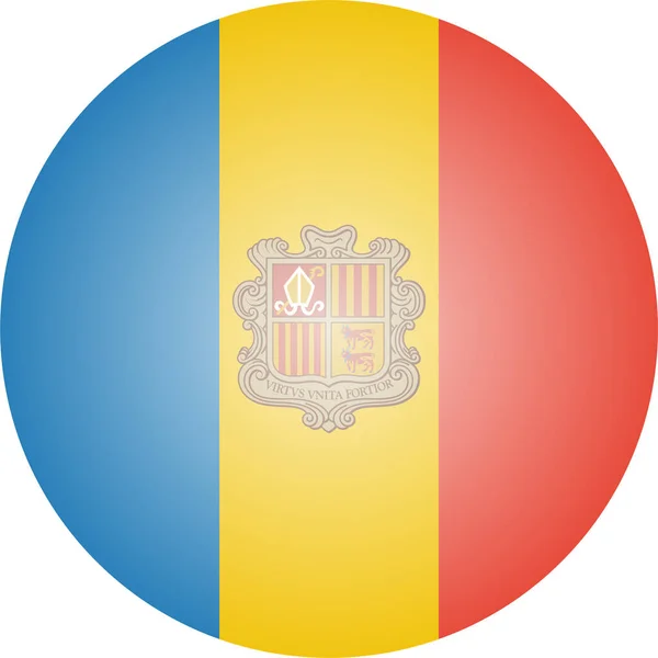 Icône Drapeau Pays Andorra Dans Style Isométrique — Image vectorielle