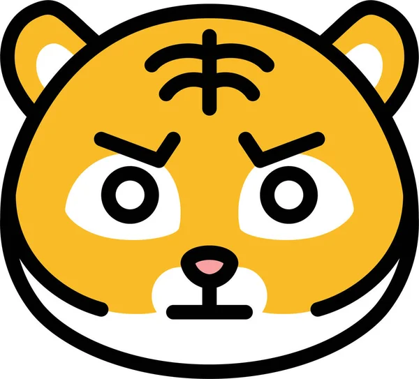 Ícone Emoji Animal Zangado Categoria Avatar —  Vetores de Stock