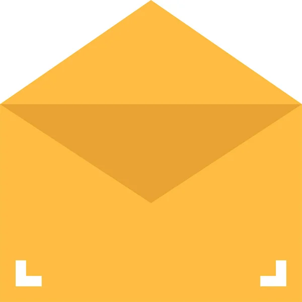 Mail Mailbox Icoon Platte Stijl — Stockvector