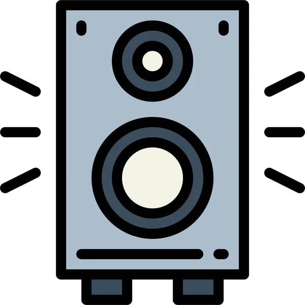 Піктограма Звукової Мультимедійної Музики Стилі Заповненої Лінії — стоковий вектор