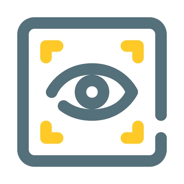 Ícone Retina Privacidade Olho Estilo Esboço — Vetor de Stock