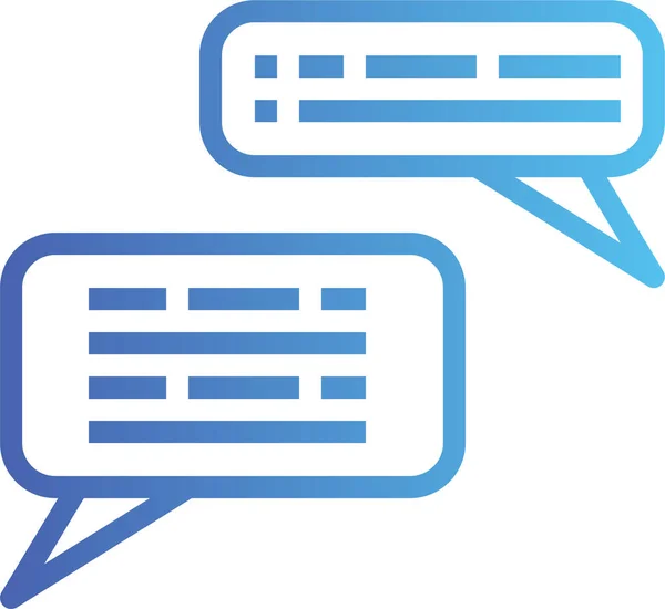 Bubble Chat Gesprek Pictogram Grote Lijnen Stijl — Stockvector