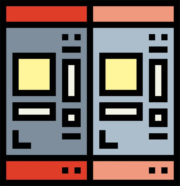 Stand Stand Oficina Icono Estilo Filledoutline — Archivo Imágenes Vectoriales