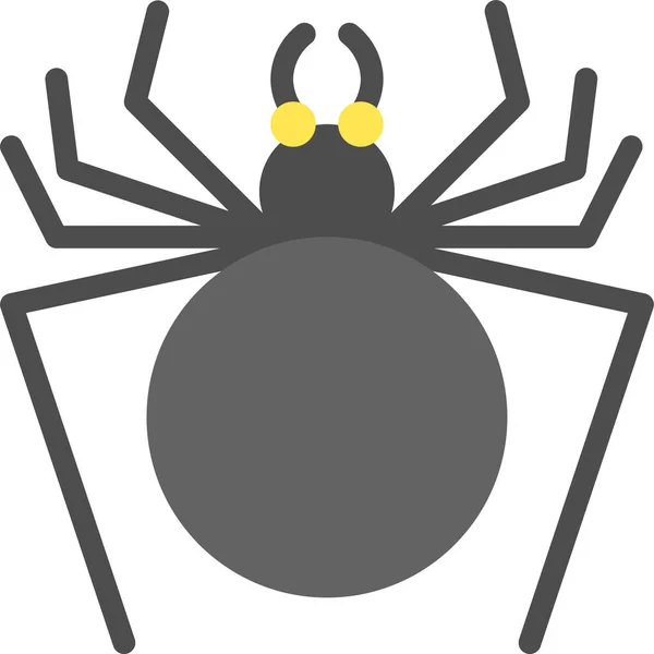 Bug Halloween Icône Horreur Dans Style Plat — Image vectorielle