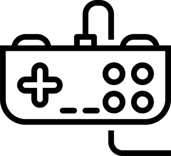 Jeu Gamepad Icône Jeu Dans Style Contour — Image vectorielle