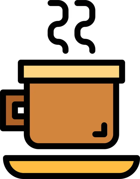 Иконка Напитка Чашки Кофе Стиле Филедсхем — стоковый вектор