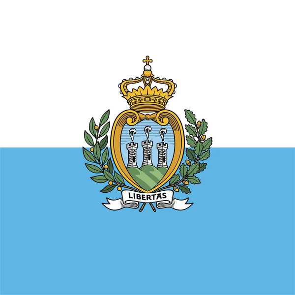 Flagge Marino Flachen Stil — Stockvektor