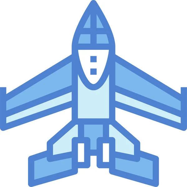 航空機戦闘機のアイコン — ストックベクタ