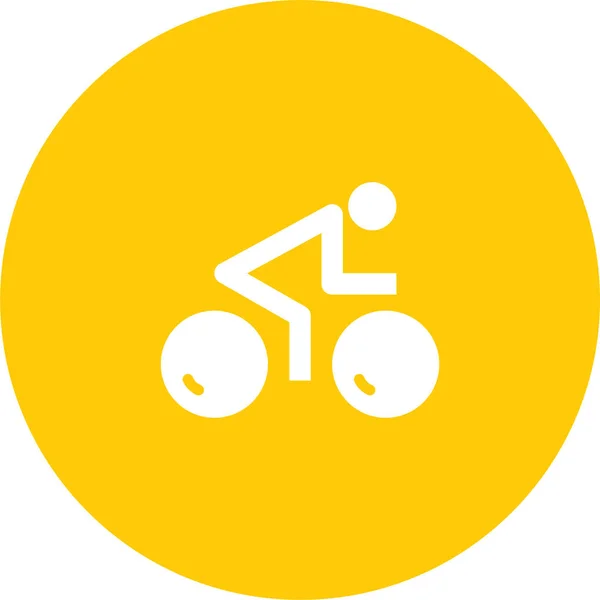 Bicicleta Bicicleta Bicicleta Icono Estilo Sólido — Vector de stock