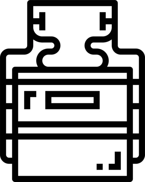 Icône Conteneur Porte Boîte Dans Style Contour — Image vectorielle