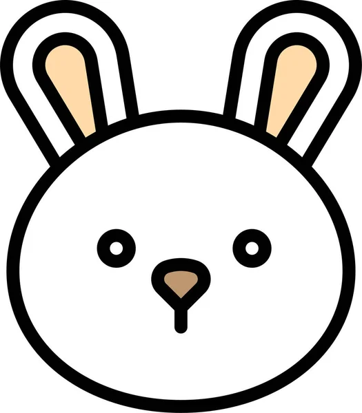 动物兔子可爱的图标 — 图库矢量图片