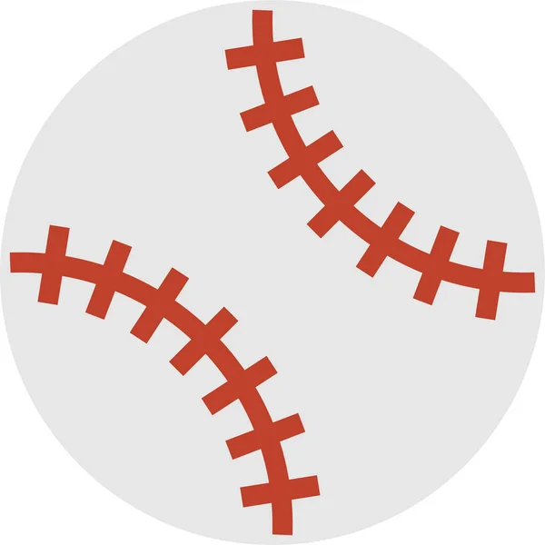 Pelota Béisbol Deporte Icono Estilo Plano — Vector de stock