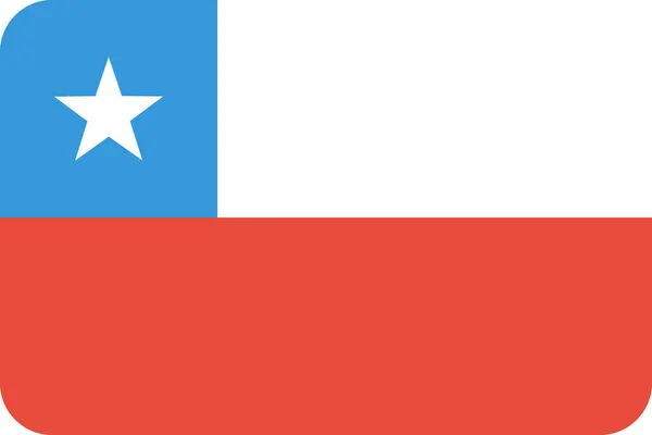 Chile Kraj Bandera Ikona Płaskim Stylu — Wektor stockowy