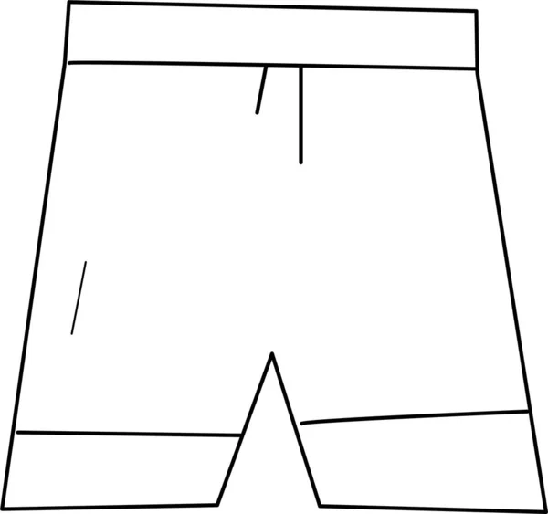 Kleidung Kleid Shorts Symbol Outline Stil — Stockvektor