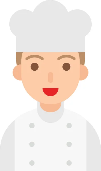 Avatar Chef Cocinero Icono — Vector de stock