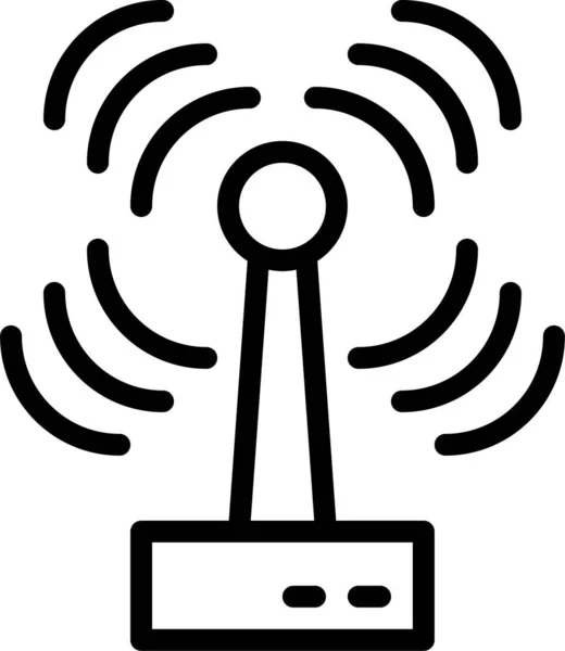 Conexão Internet Wifi Ícone Estilo Esboço —  Vetores de Stock