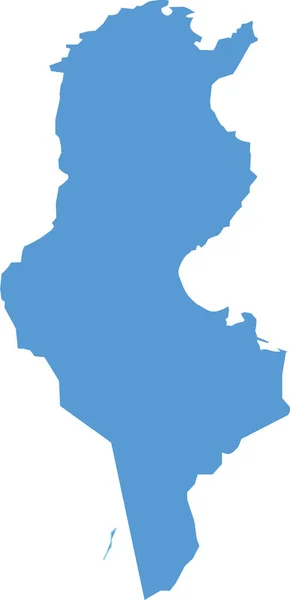 Carte Tunisia Icône Pays Dans Style Solide — Image vectorielle