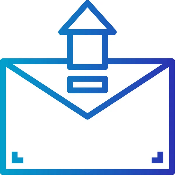 Icône Lettre Fichier Mail Dans Style Lisse — Image vectorielle