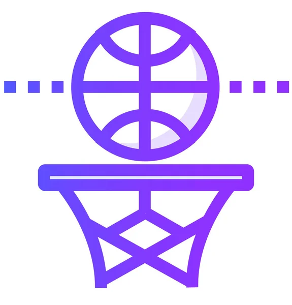 Icône Remise Forme Balle Basket Dans Style Contour — Image vectorielle