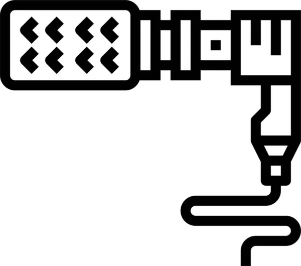 Icône Sonore Enregistrement Microphone Dans Style Contour — Image vectorielle