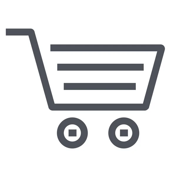 手推车购物电子商务图标的轮廓风格 — 图库矢量图片