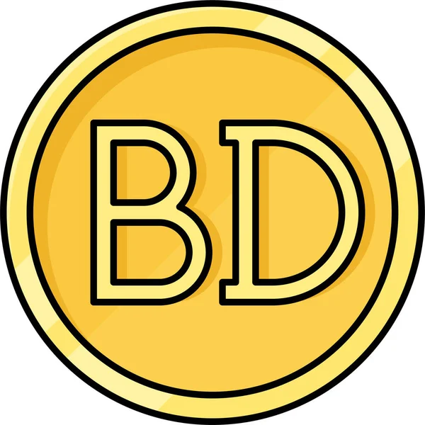 Bahraini Dinar Münzwährung — Stockvektor