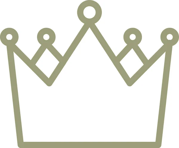 Ikona Króla Dynastii Korony Zarysie Stylu — Wektor stockowy