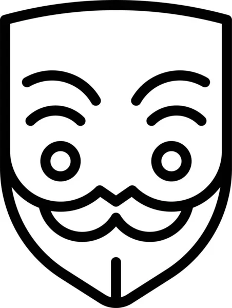 Clowns Demonstratie Gezicht Masker Pictogram — Stockvector