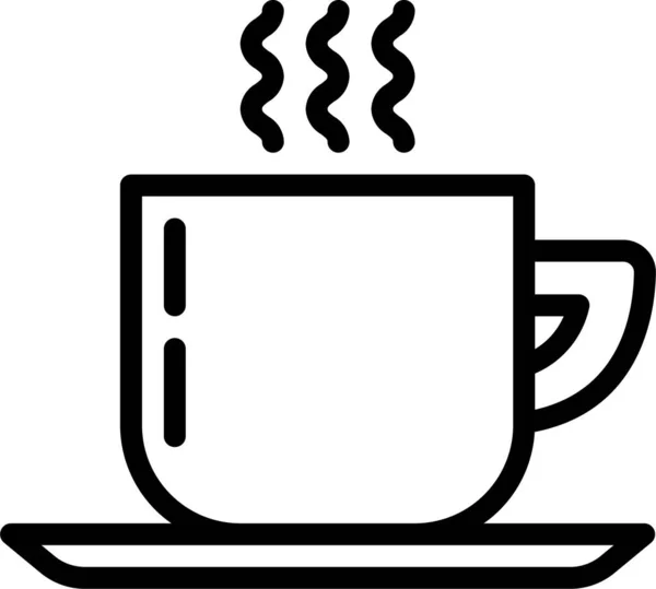 Kaffeetassen Drink Ikone Umriss Stil — Stockvektor