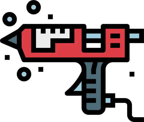 Bauklebepistolen Symbol Umrissstil — Stockvektor