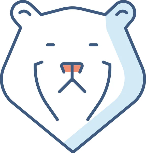 Ikona Ekologii Niedźwiedzia Zwierzęcego — Wektor stockowy