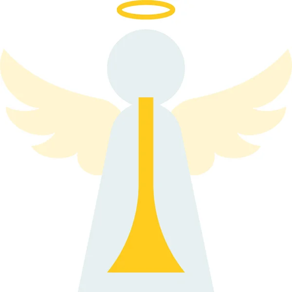 Angel Horn Revelation Icon Flat Style — Stock Vector