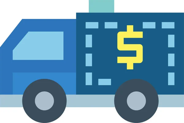 Bank Delivery Truck Ikone Der Kategorie Business Management — Stockvektor