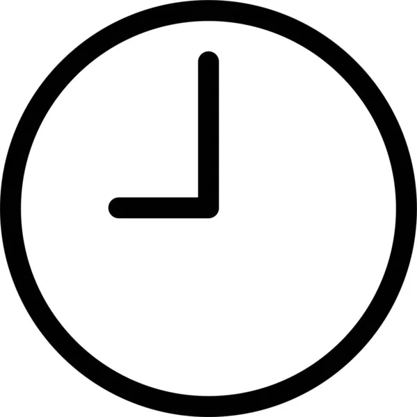 Reloj Despertador Icono Tiempo Estilo Del Esquema — Vector de stock