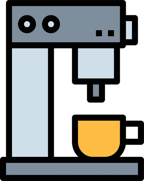 Koffie Drinken Warm Pictogram Filedoutline Stijl — Stockvector