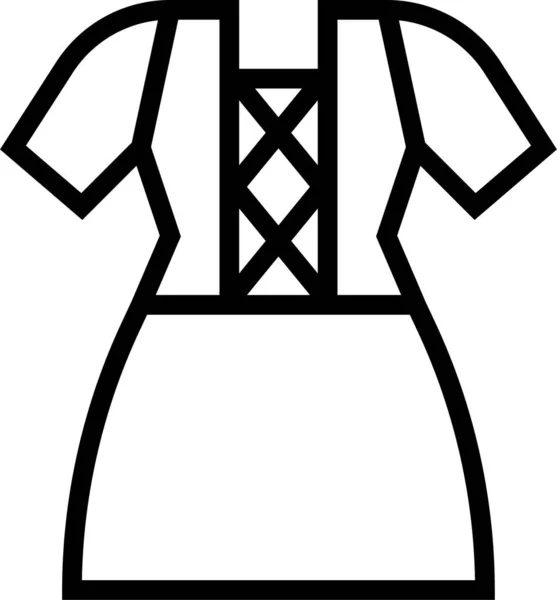 Vestido Vestido Icono Moda — Vector de stock