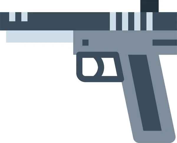 Pistole Pistole Válka Ikona Plochém Stylu — Stockový vektor