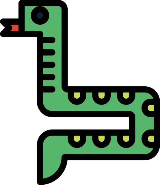 Dierlijk Leven Reptiel Icoon Filedoutline Stijl — Stockvector