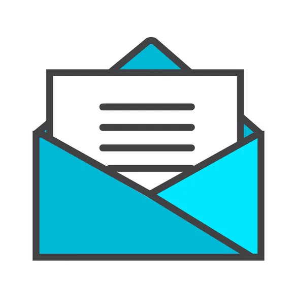 Ícone Carta Mail Comunicação Estilo Filledoutline — Vetor de Stock