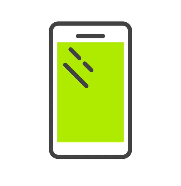 Ikona Mobilního Telefonu Zařízení Vyplněném Stylu Osnovy — Stockový vektor