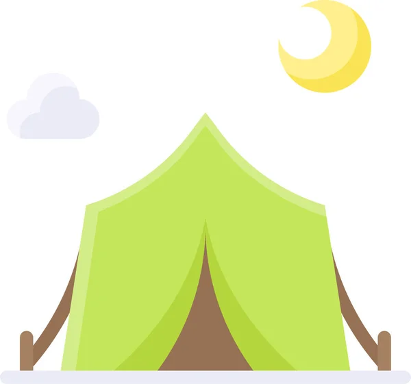 Camping Camping Natuur Icoon Zomer Categorie — Stockvector