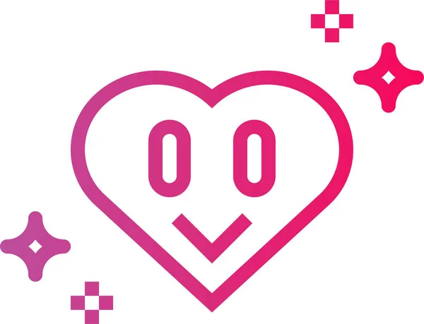 Heart Lover Icon Outline Style — Stock Vector