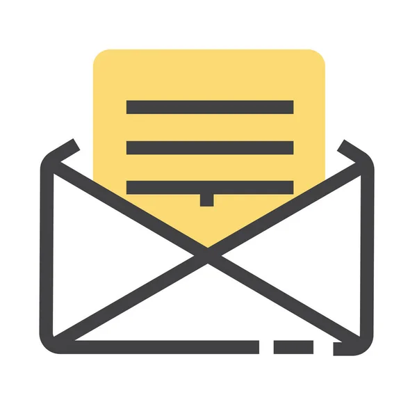 Mail Communication Icon Filledoutline Style — Vettoriale Stock