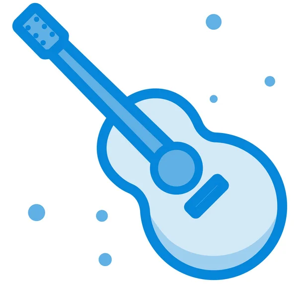Ausbildung Gitarre Musik Ikone Filedoutline Stil — Stockvektor